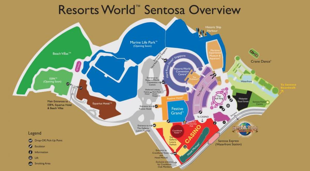 Resorts World Sentosa газрын зураг