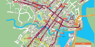 Сингапурын аялал жуулчлалын толбо газрын зураг